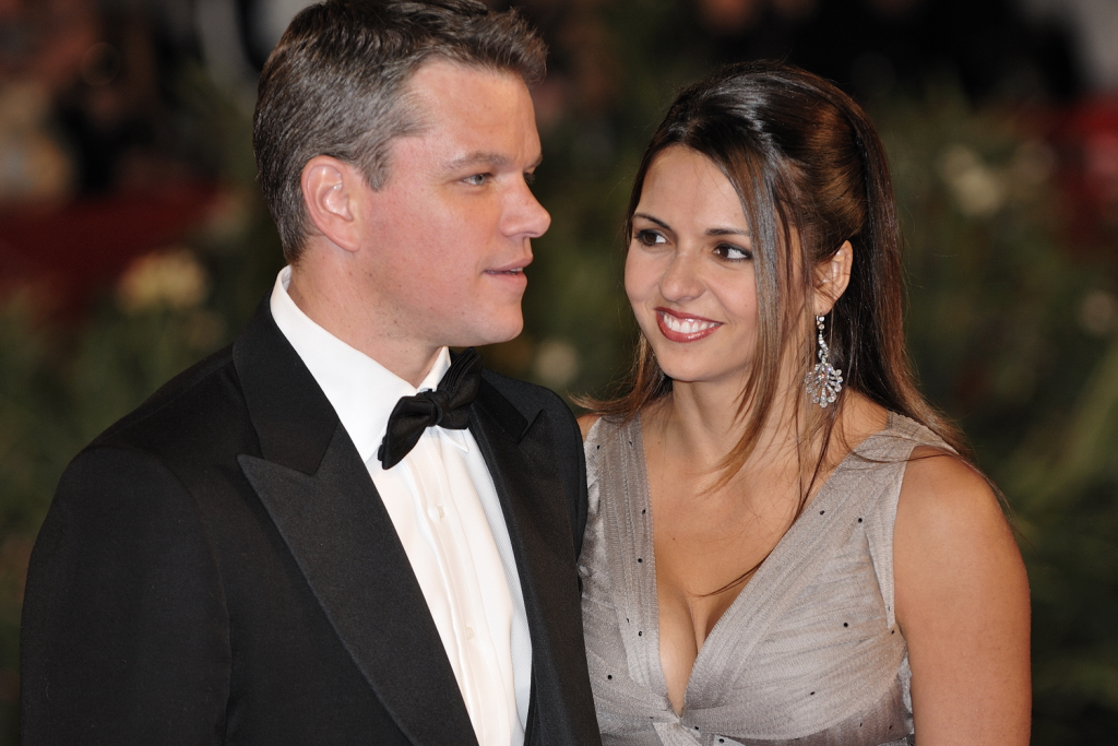 4. Matt Damon and Luciana Barroso